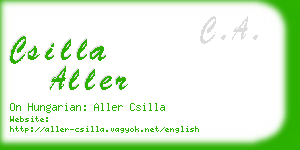 csilla aller business card